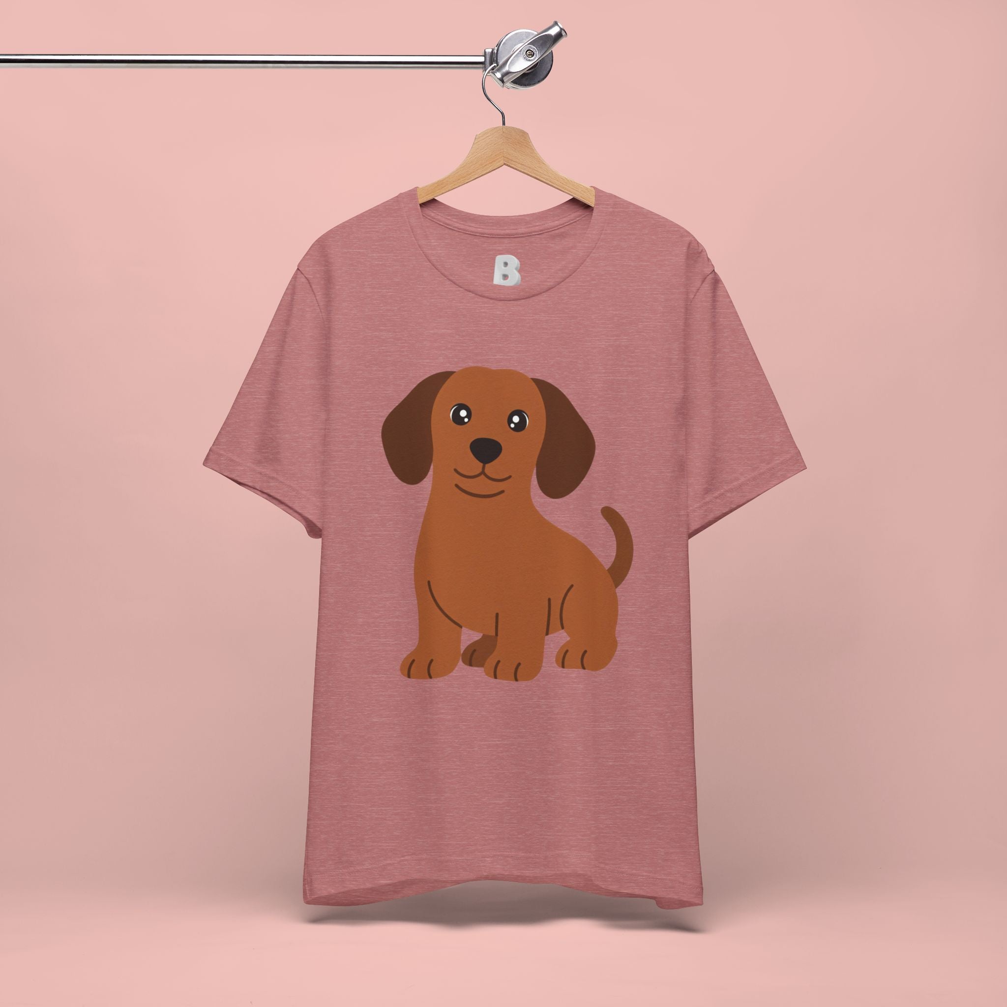 Dachshund Puppy Graphic T-Shirt — Cute Brown Dog Tee