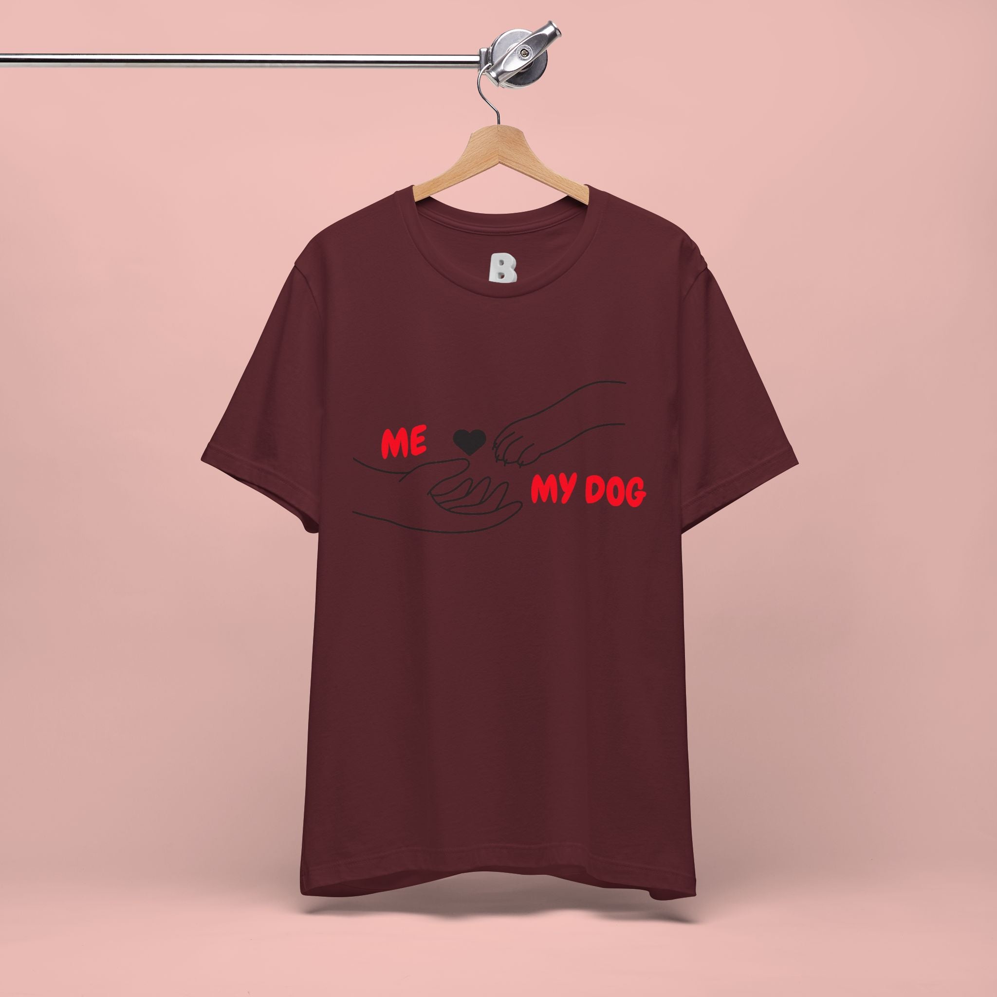 T-Shirt — "Me  My Dog" Minimalist Paw & Hand Illustration