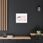 Canvas Wall Art - "Coffee With My Dog" Cute Coffee & Puppy Print