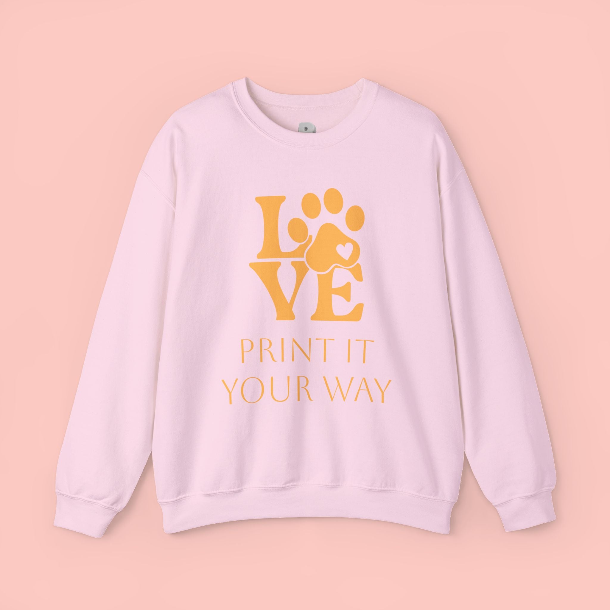 Love Paw Crewneck Sweatshirt — Pet Lover Graphic Sweatshirt