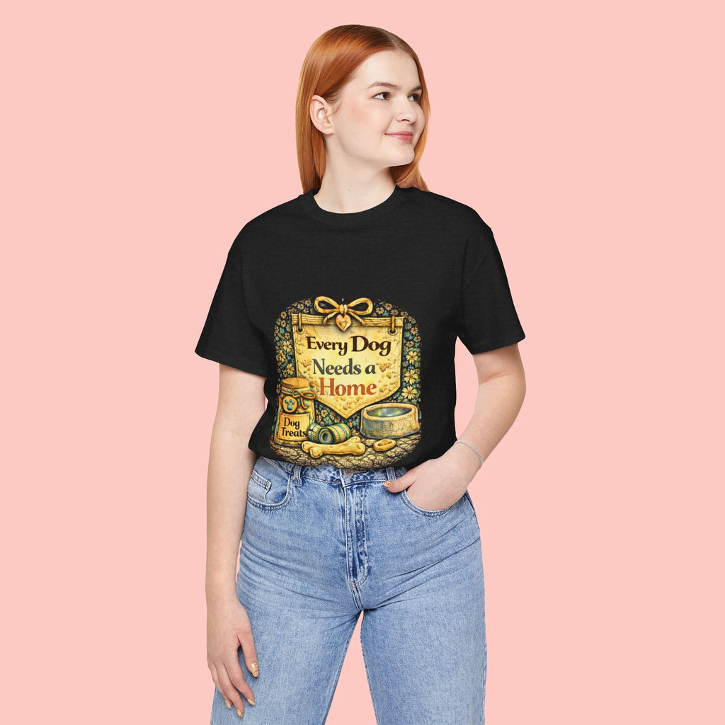 Dog Rescue Tee — "Every Dog Needs a Home" Shelter Support T-Shirt