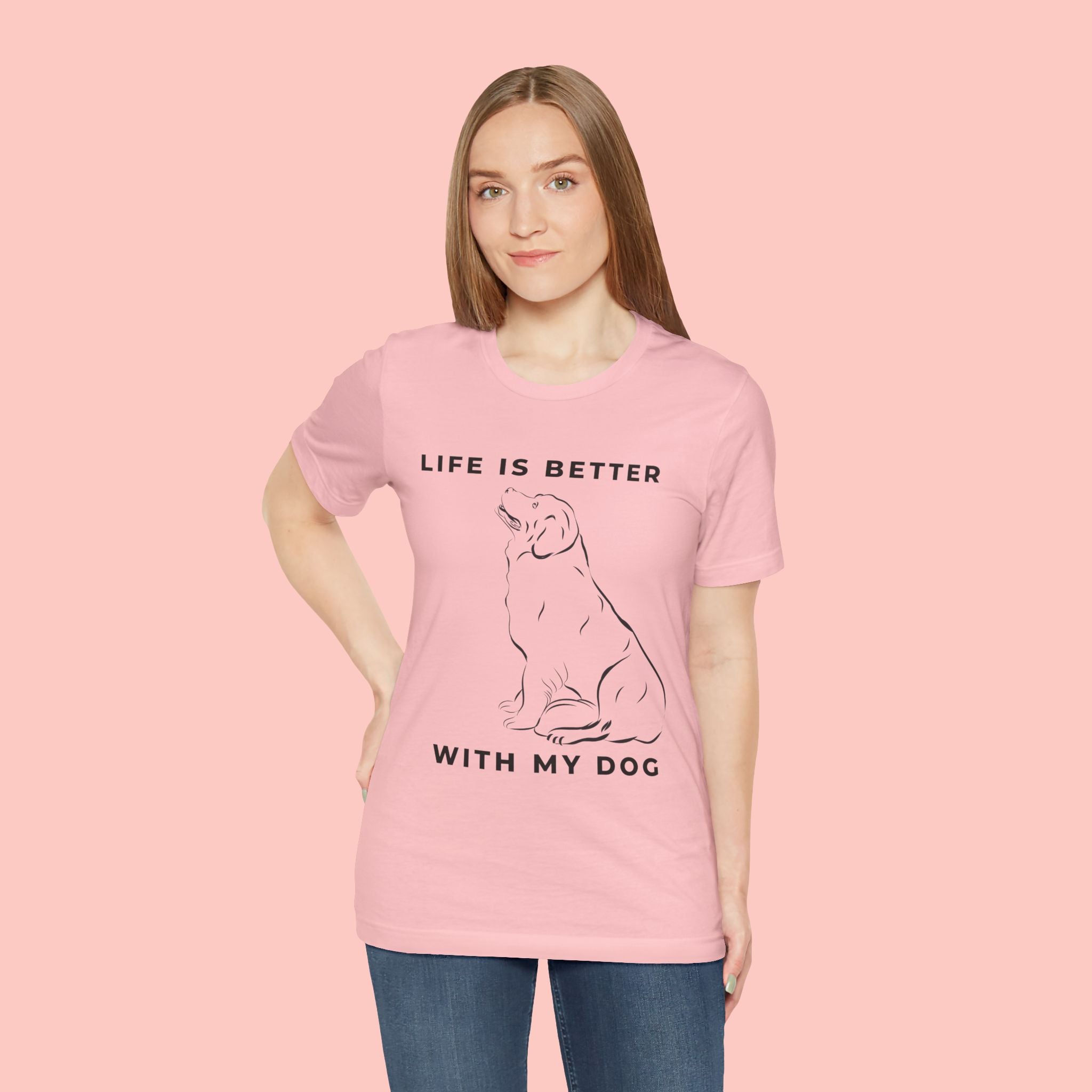 Dog Lover T-Shirt – “Life Is Better With My Dog” Graphic Tee