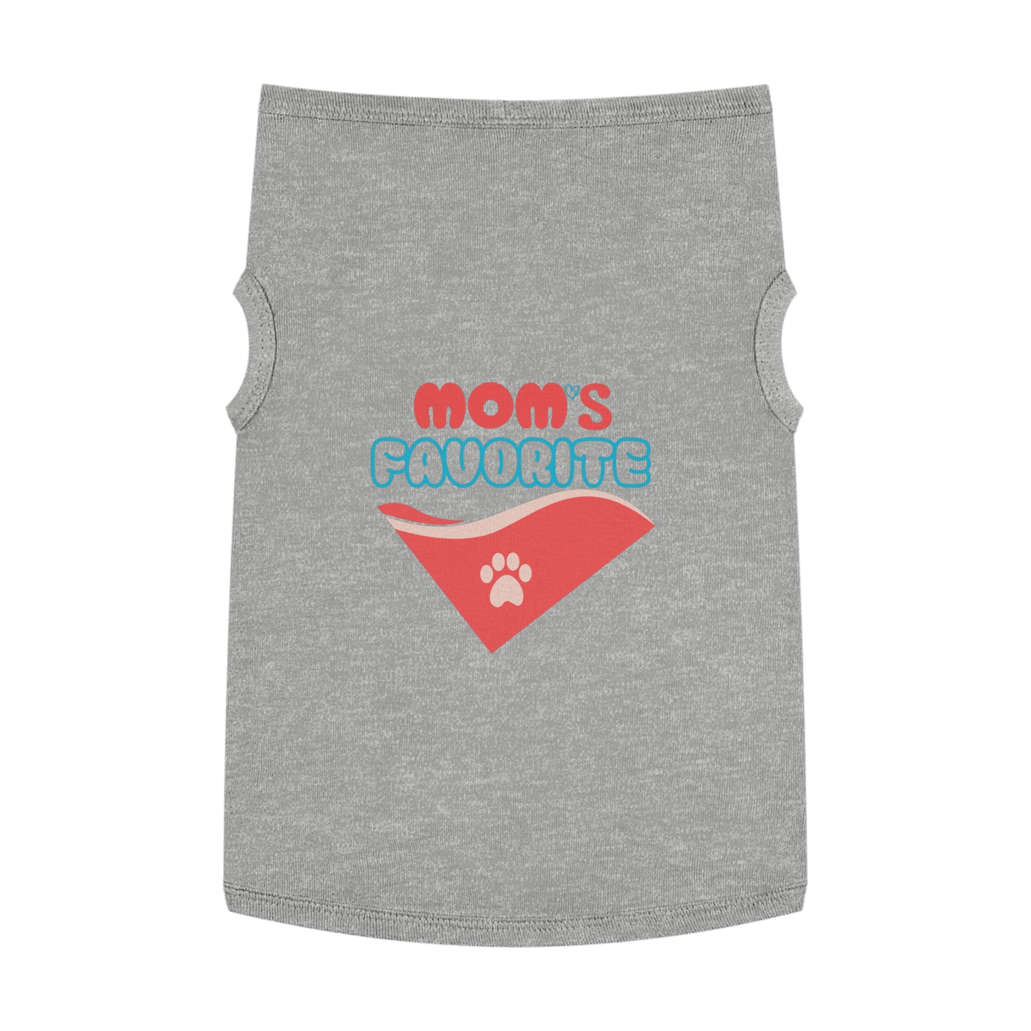 Mom's Favorite Pet Tank Top – Cute Paw Print Bandana Design for Dogs & Cats