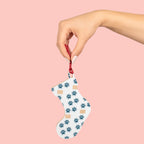 Bell Wooden Ornament with Paw Print & Bandage Pattern — Pet Memorial Holiday Decoration