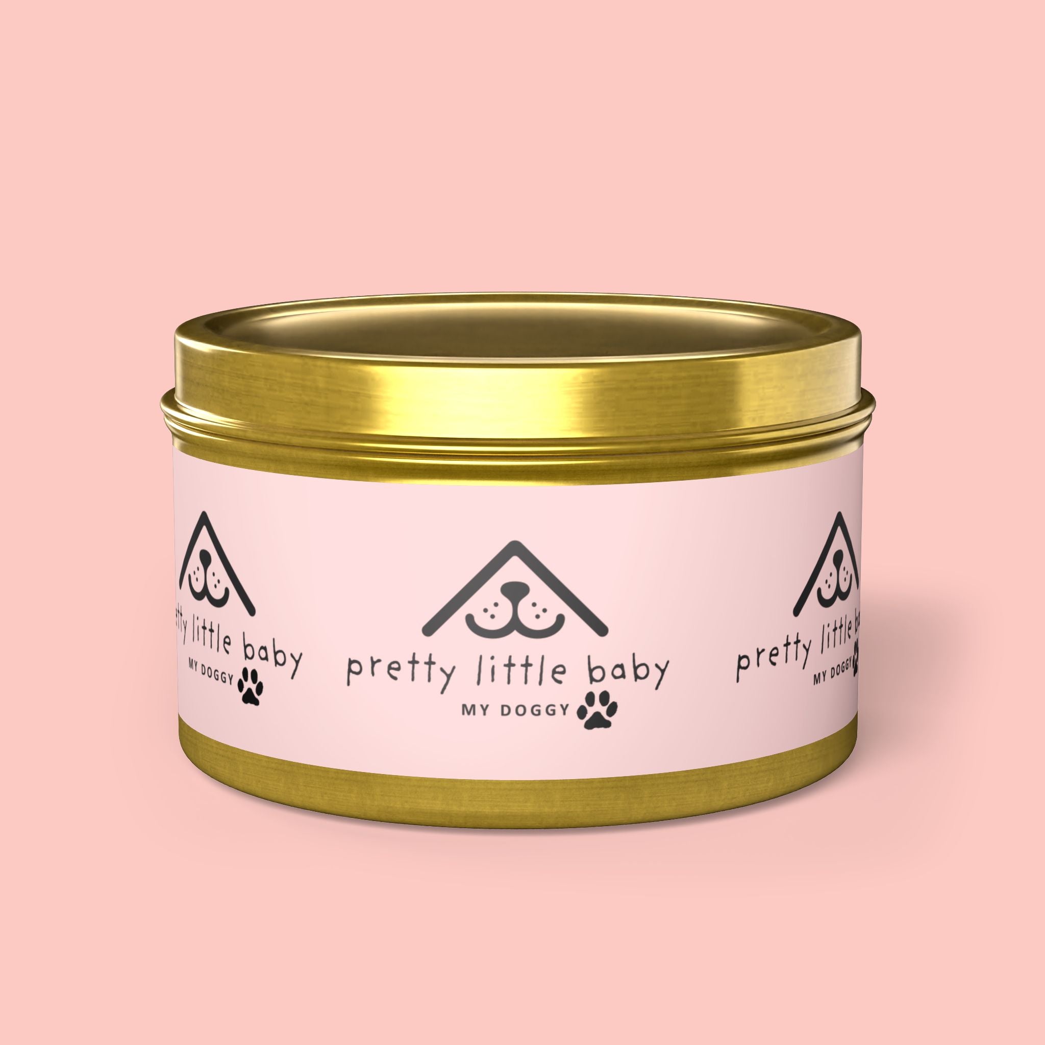Tin Candle — "Pretty Little Baby" Scented Tin Candle (Pet-Themed Gift)