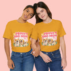 Proud Dog Mom T-Shirt — Cute Corgi & Golden Retriever Floral Tee for Pet Lovers