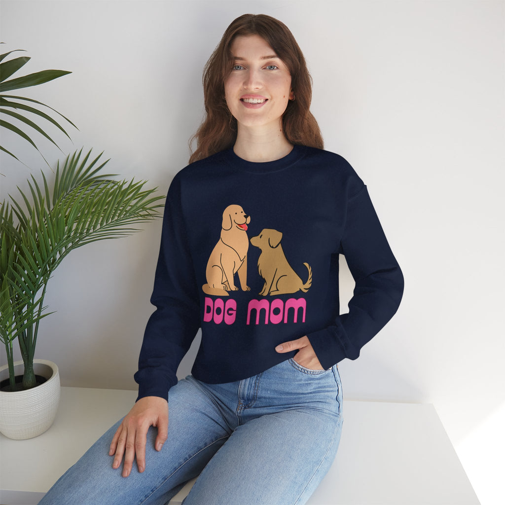 Dog Mom Sweatshirt — Cute Cartoon Dogs "Dog Mom" Crewneck