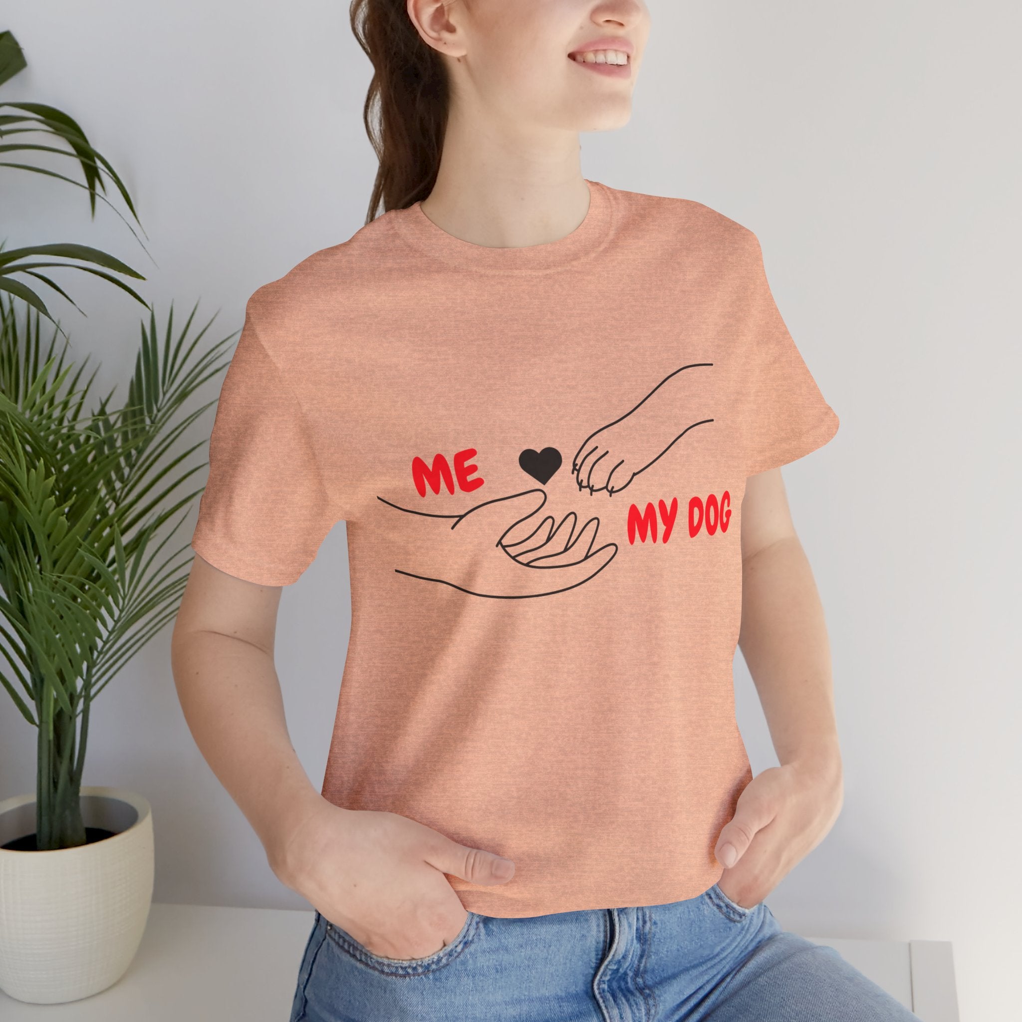T-Shirt — "Me  My Dog" Minimalist Paw & Hand Illustration