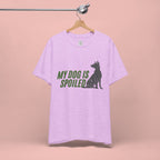 My Dog Is Spoiled T‑Shirt — Funny Dog Lover Tee with Sitting Dog Graphic