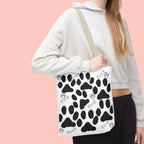 Dalmatian Paw Print Tote Bag — Dog Bones & Paw Pattern AOP Tote