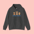 Dog Mom Hoodie — Cute Puppy Trio 'Dog Mom' Graphic Sweatshirt