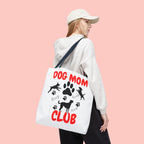 Dog Mom Club Tote Bag – Cute Paw Print Canvas Tote for Dog Lovers