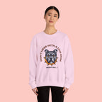 Don’t Mess With a Dog Mom Crewneck Sweatshirt – Tough Pitbull Design