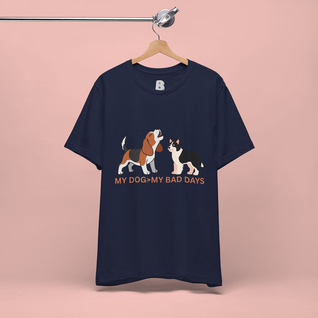 My Dog > My Bad Days T‑Shirt — Cute Beagle & Corgi Graphic Tee for Dog Lovers