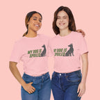 My Dog Is Spoiled T‑Shirt — Funny Dog Lover Tee with Sitting Dog Graphic