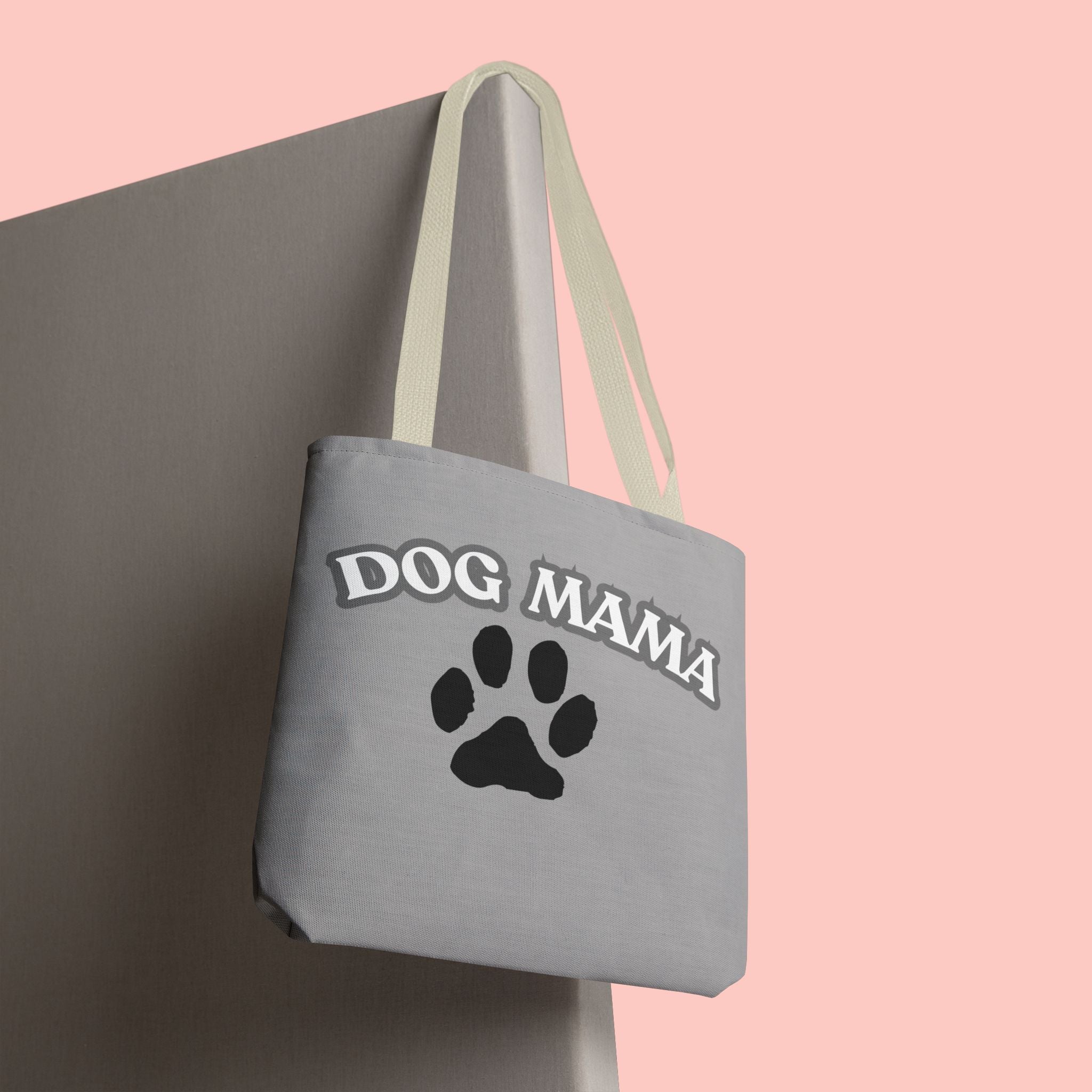 Dog Mama Paw Print Tote Bag – Cute Pet Lover Gift