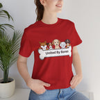 Dog Lover T‑Shirt — "United By Bones" Cute Cartoon Dogs Tee