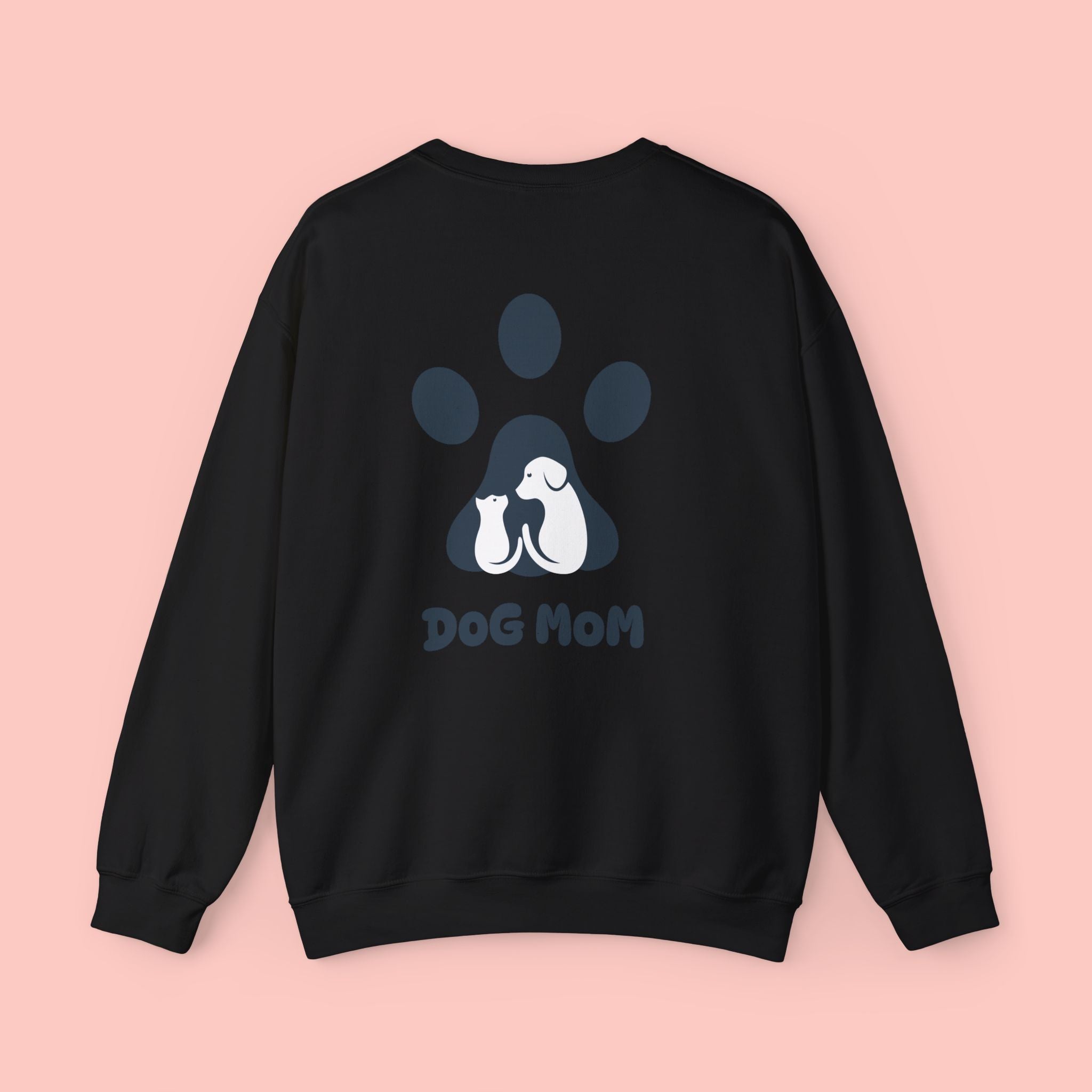 Dog Mom Crewneck Sweatshirt — Paw Print Graphic Cozy Pullover