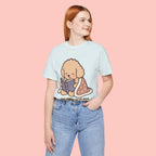 Paw Prints On My Soul T‑Shirt — Cute Reading Puppy Graphic Tee