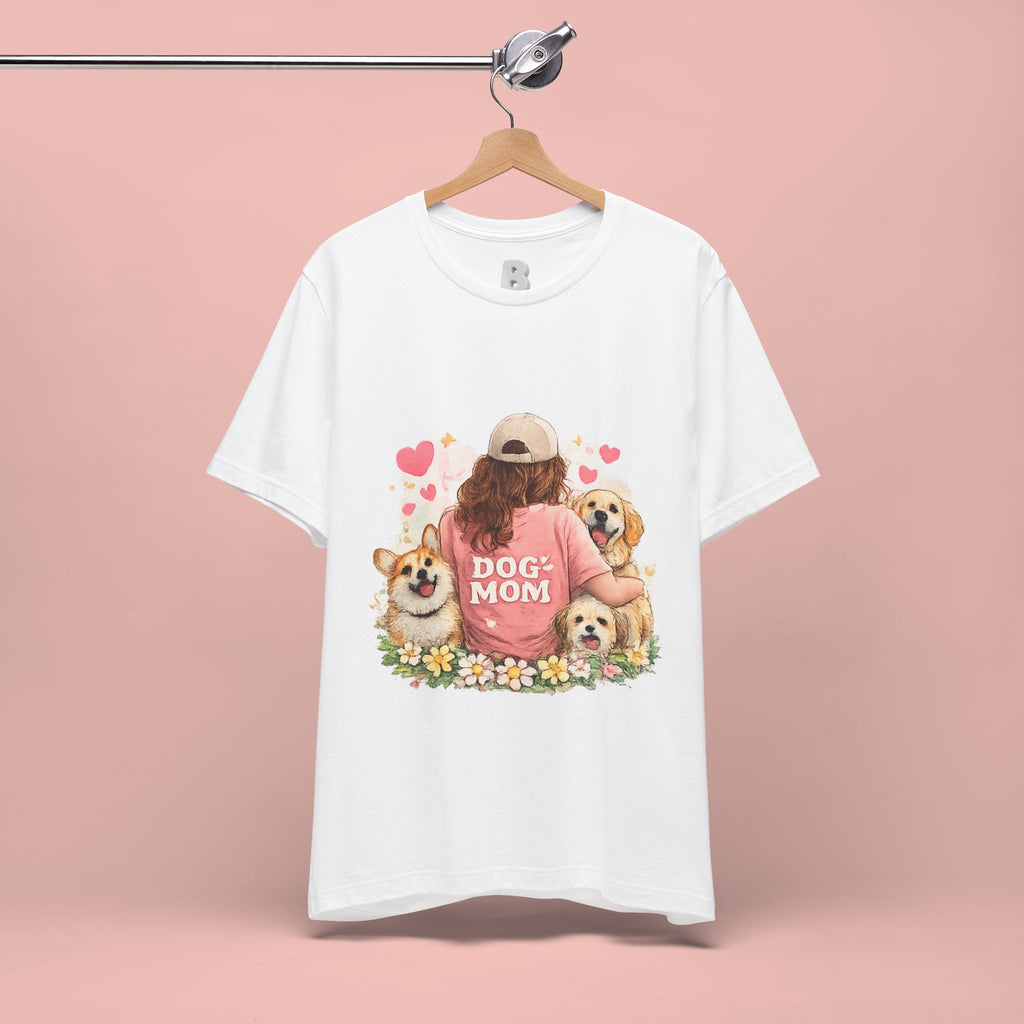 Dog Mom T-Shirt - Cute Woman with Dogs Graphic Tee