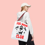 Dog Mom Club Tote Bag – Cute Paw Print Canvas Tote for Dog Lovers