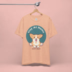 Stay At Home Dog Mom T-Shirt — Cute Corgi Graphic Tee
