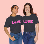 Love Dog Mom T-Shirt — Pink Paw Graphic Tee