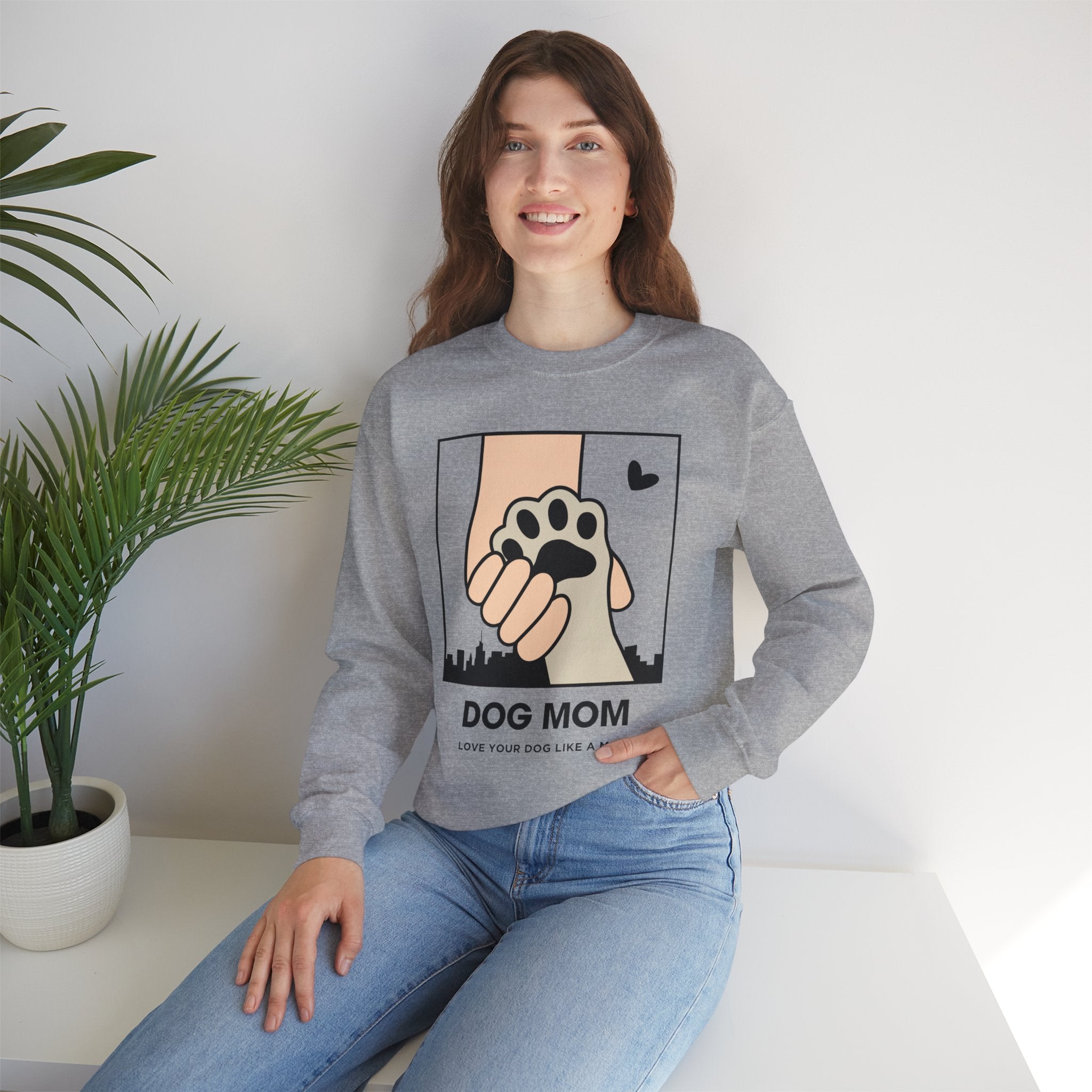 Dog Mom Crewneck Sweatshirt – Paw Hold Design