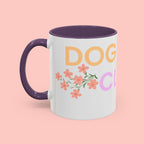 Dog Mom Club Accent Coffee Mug – Colorful Paw Print 11/15oz