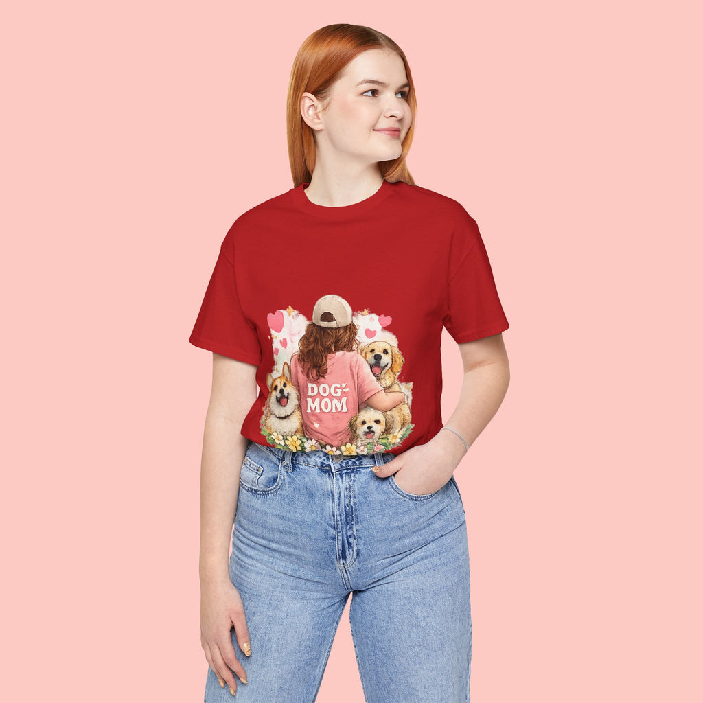 Dog Mom T-Shirt - Cute Woman with Dogs Graphic Tee