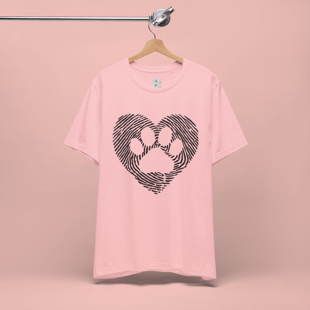 Fingerprint Heart Paw T-Shirt — Dog Paw Love Tee