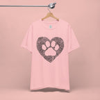 Fingerprint Heart Paw T-Shirt — Dog Paw Love Tee