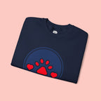 Dog Mama Crewneck Sweatshirt — Paw Print Heart Graphic