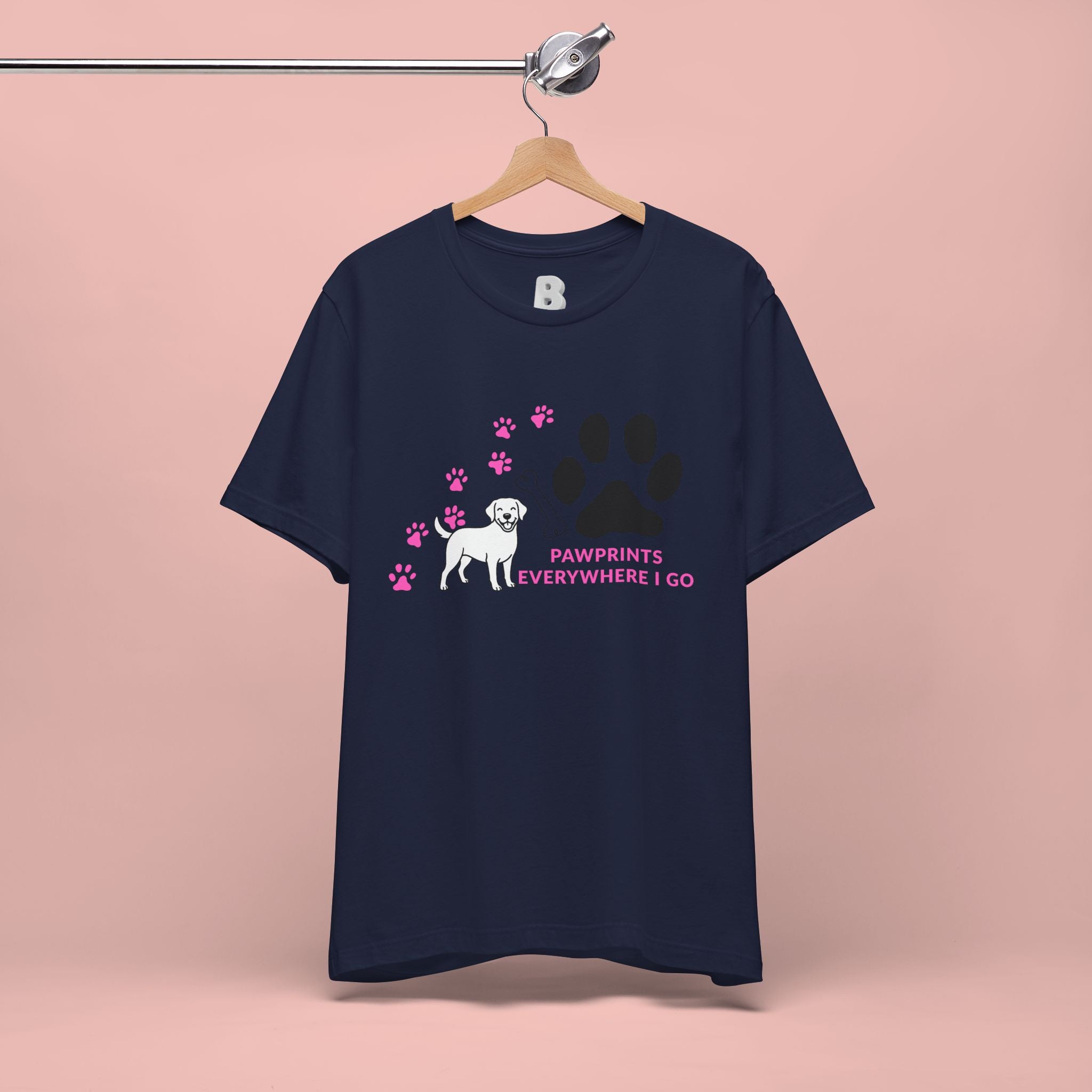 Dog Pawprint T-Shirt — "Pawprints Everywhere I Go" Cute Pet Lover Tee