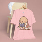 Paw Prints On My Soul T‑Shirt — Cute Reading Puppy Graphic Tee