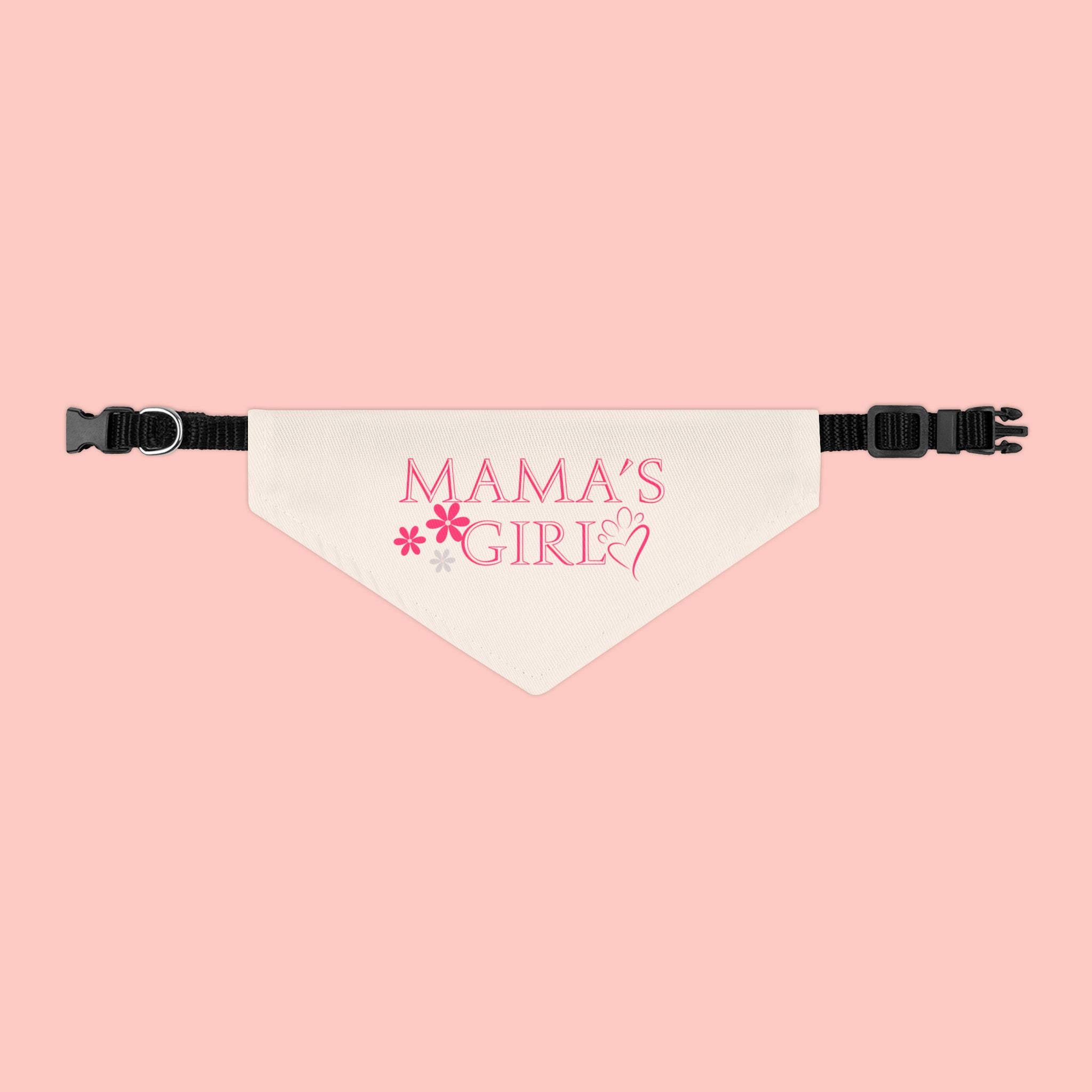 Mama’s Girl Pet Bandana Collar — Pink Floral Dog & Cat Accessory