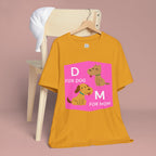 Dog Mom T-Shirt — Cute Pink "D for Dog, M for Mom" Graphic Tee