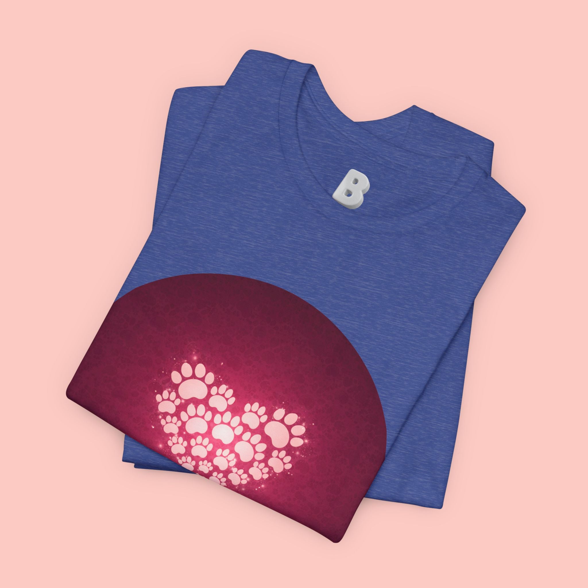 Paw Print Heart T‑Shirt — Cute Pet Lover Tee