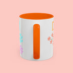 Dog Mom Club Accent Coffee Mug – Colorful Paw Print 11/15oz