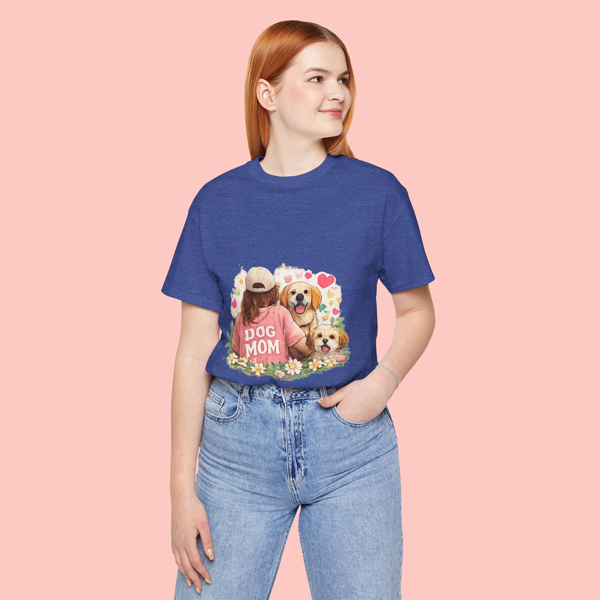 Dog Mom T-Shirt — Cute Floral Puppy Tee for Dog Lovers