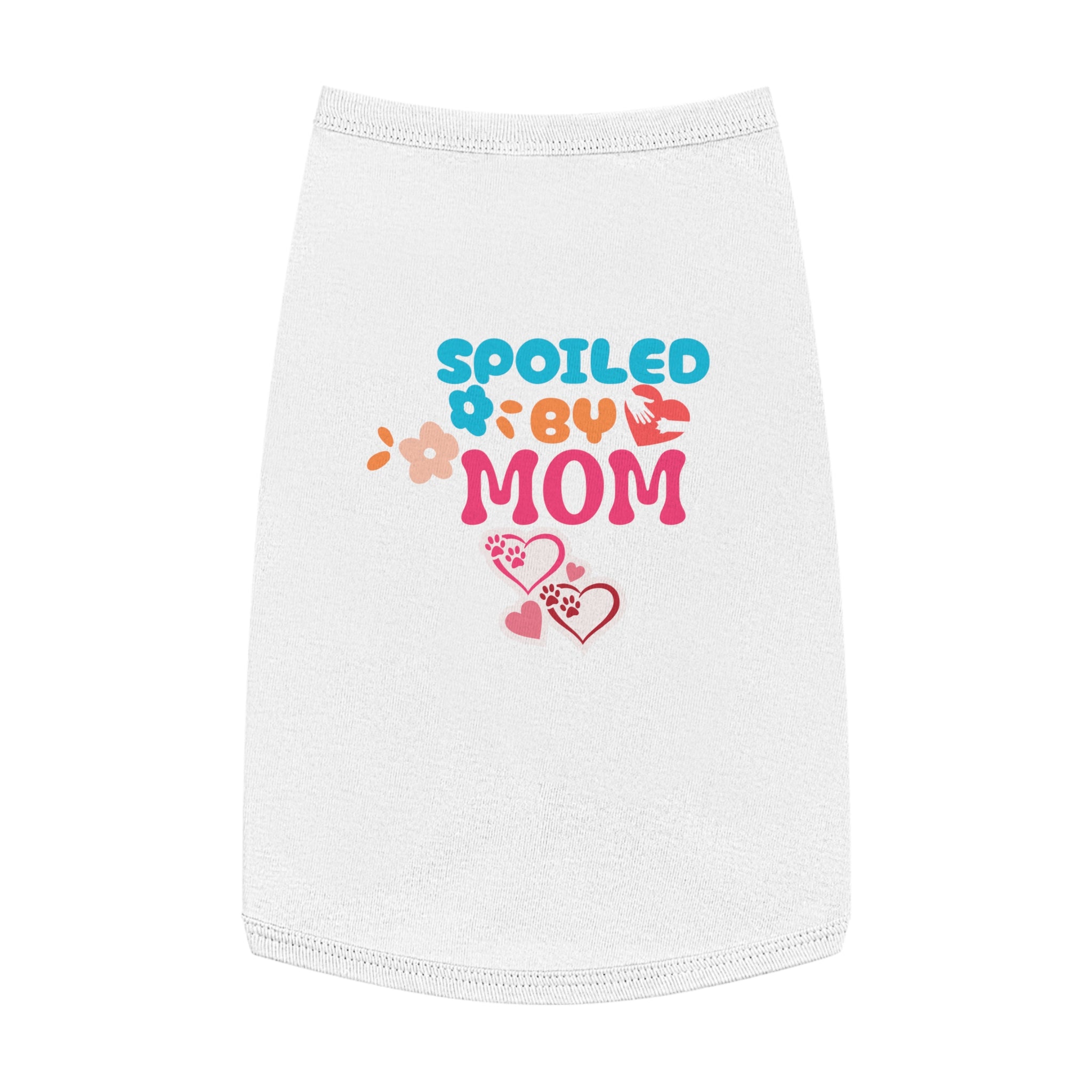Pet Tank - "Spoiled by Mom" Cute Floral Dog & Cat Tank Top