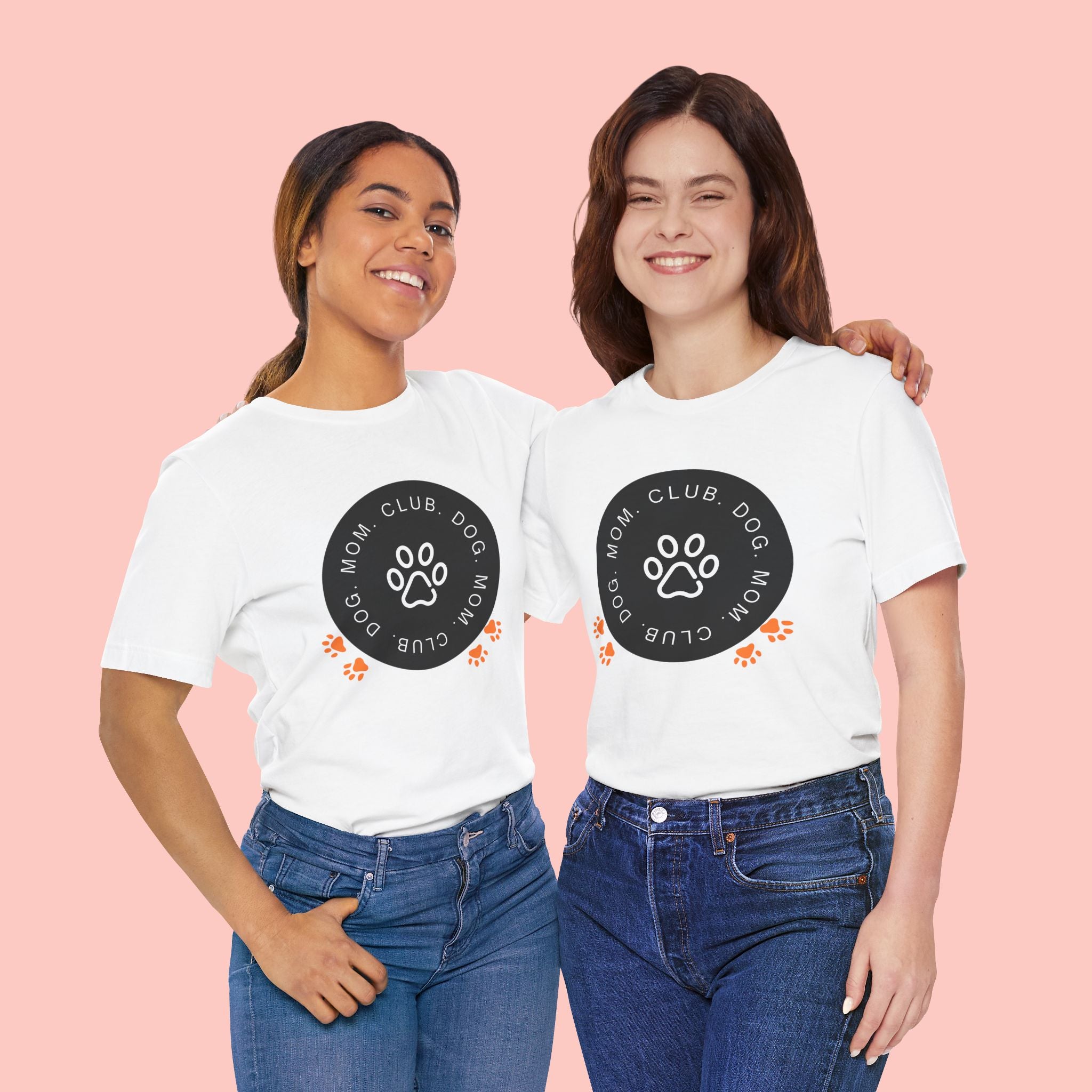 Dog Mom Club T-Shirt — Paw Print Graphic Tee for Pet Lovers