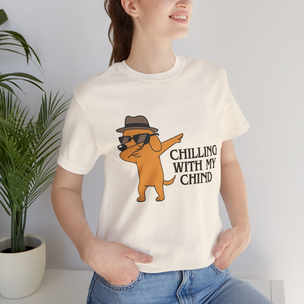 Chilling With My Chind T-Shirt — Funny Dabbing Cat Graphic Tee