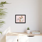 Framed Canvas Print — "First My Dog, Then Everything Else" Corgi Wall Art