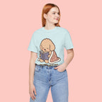 Paw Prints On My Soul T‑Shirt — Cute Reading Puppy Graphic Tee