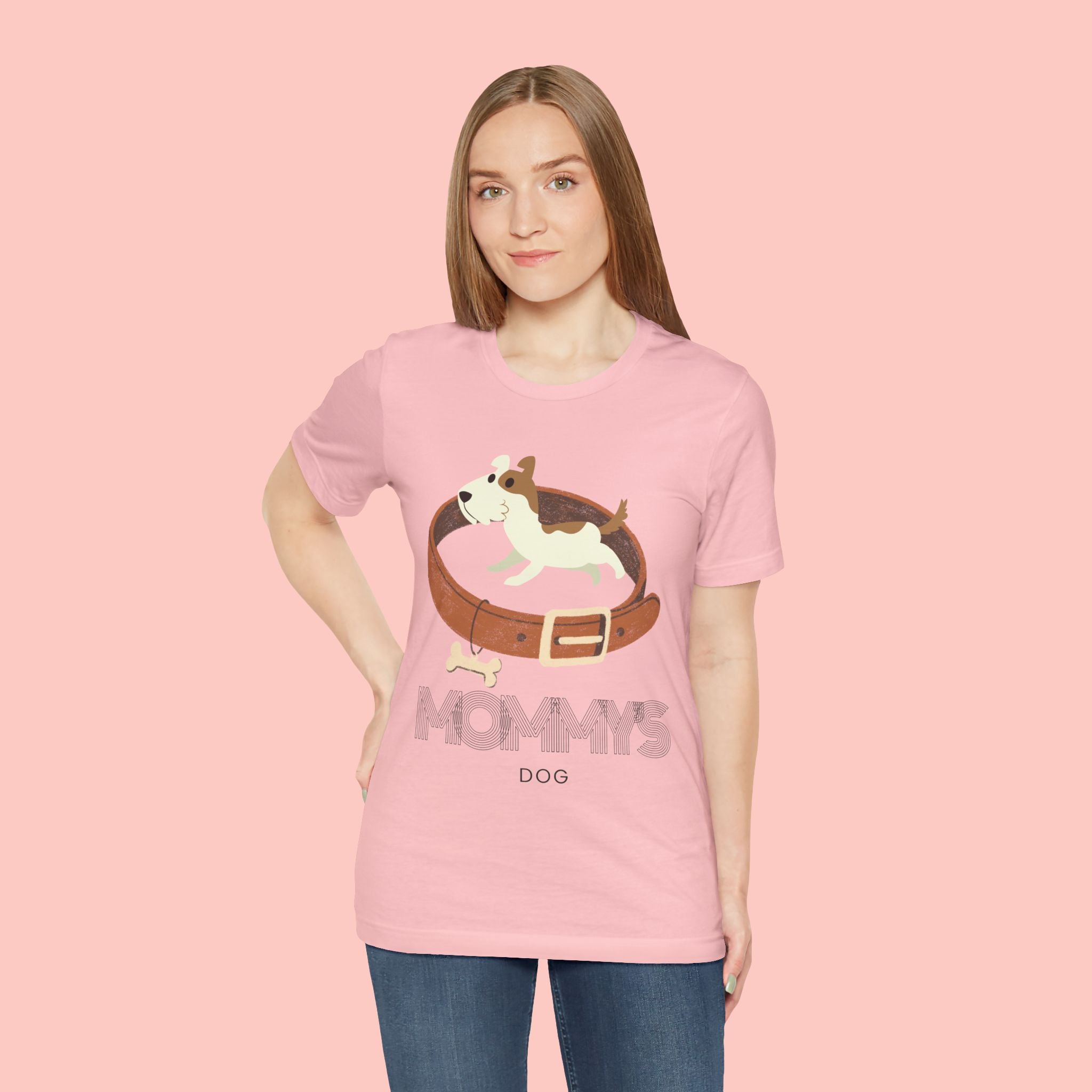 Mommy's Dog T-Shirt – Cute Puppy & Collar Graphic Tee for Dog Moms