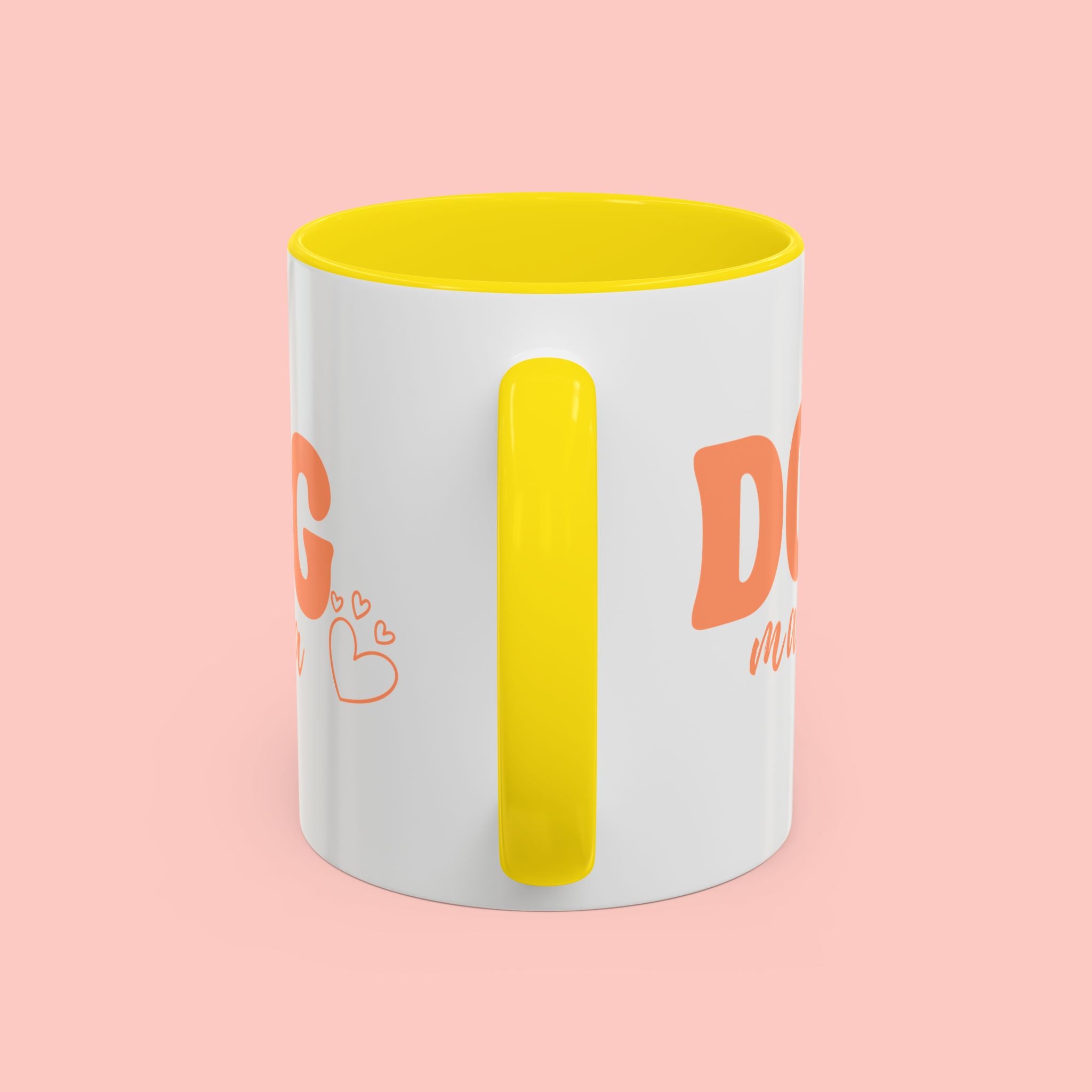 Dog Mama Coffee Mug — Cute Heart Accent Ceramic Mug (11/15 oz)