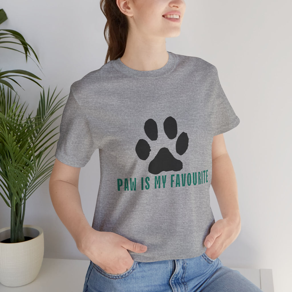 Paw Is My Favourite T‑Shirt — Dog Lover Paw Print Tee
