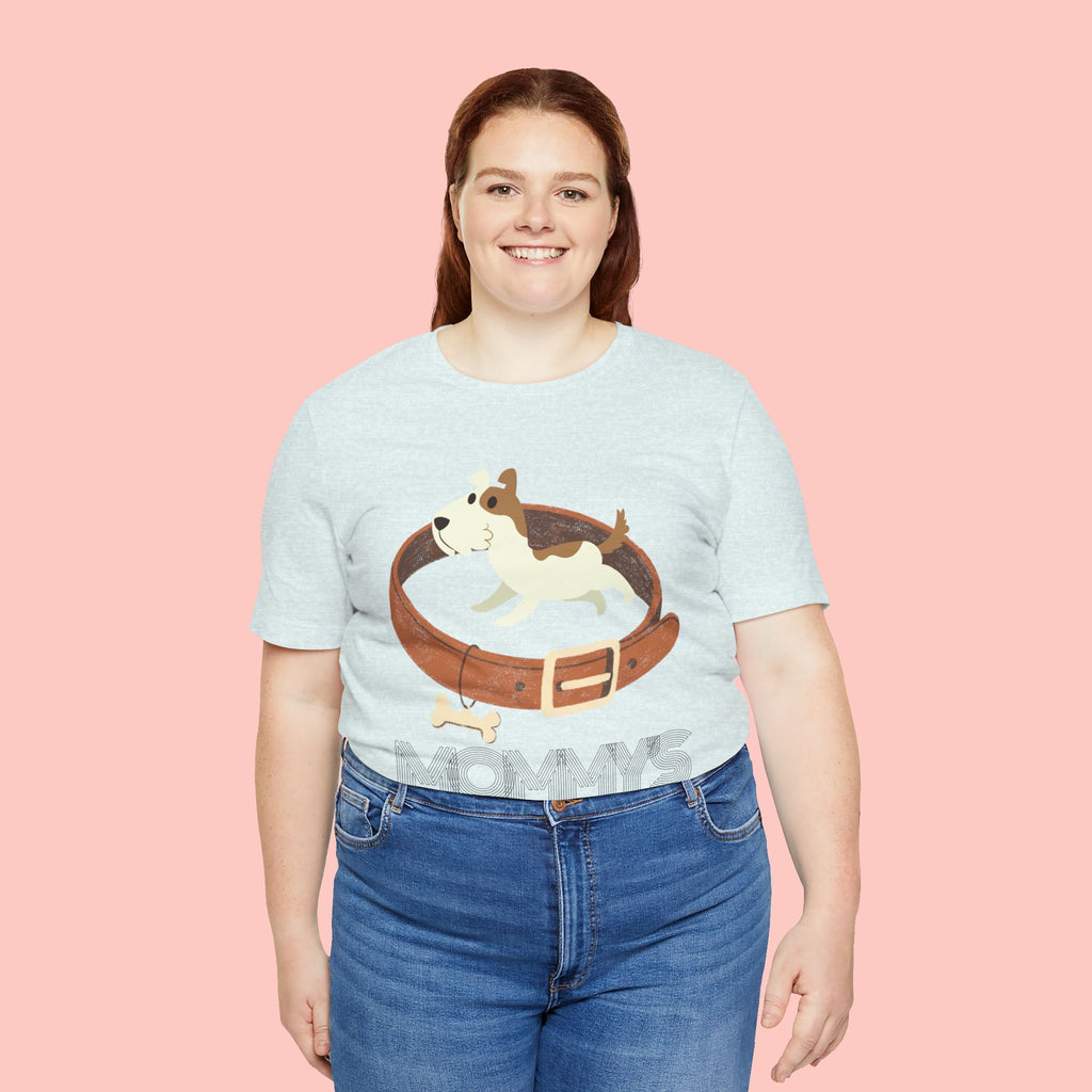 Mommy's Dog T-Shirt – Cute Puppy & Collar Graphic Tee for Dog Moms