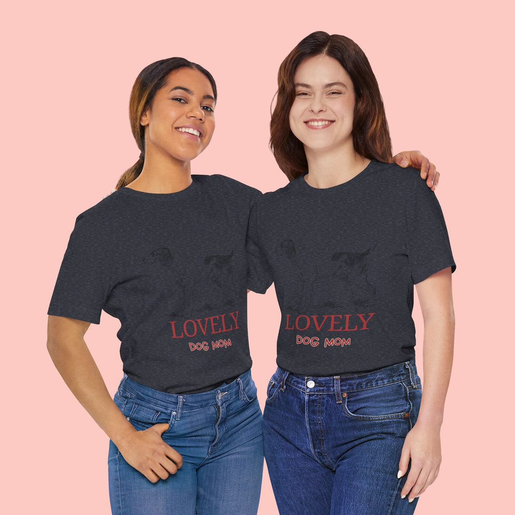 Lovely Dog Mom T-Shirt — Vintage Sketch Dog Graphic Tee